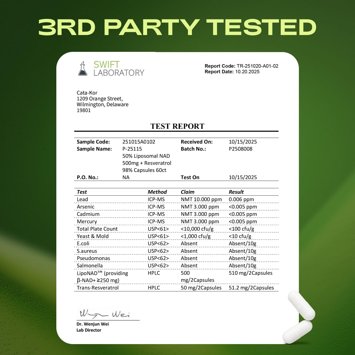 Liposomal NAD Supplement with Resveratrol – NMN Supplement Alternative – Third-Party Tested – 30-Day Supply – Advanced NAD+ Resveratrol